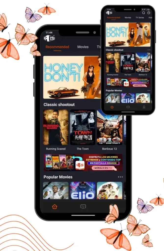 Funciones destacadas de Magis TV: navegación por categorías, búsqueda integrada y favoritos