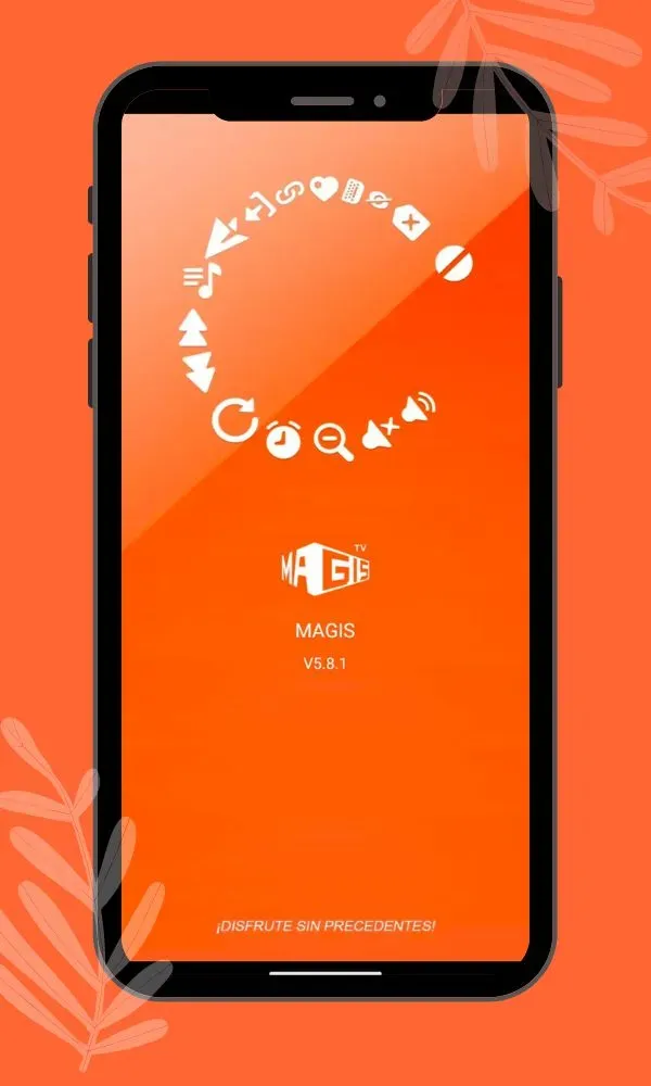 Pantalla de inicio de la app Magis TV con el logotipo MAGIS